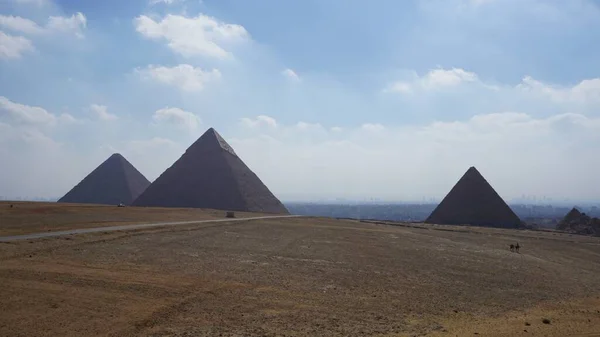 View Pyramids Giza Cairo Egypt — стоковое фото