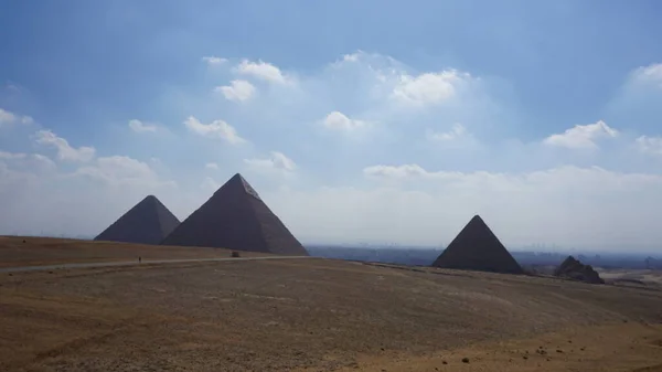 Вид Пирамиды Гизы Каир Египет — стоковое фото