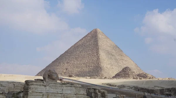 Vista Das Pirâmides Gizé Cairo Egito — Fotografia de Stock