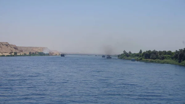 Landscape Bank Nile River Egypt — Stockfoto