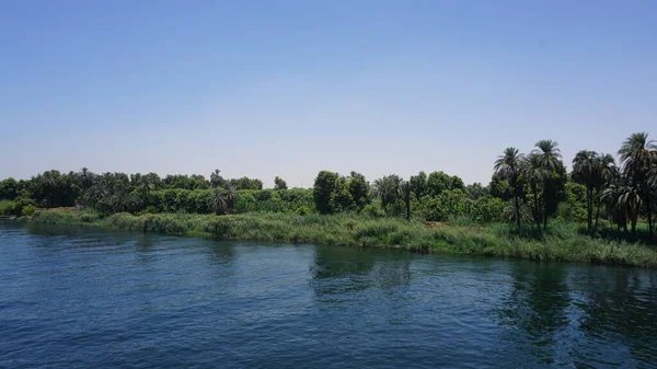 Landscape Bank Nile River Egypt — Stok fotoğraf