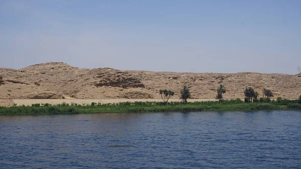 Paisagem Margem Rio Nilo Egito — Fotografia de Stock