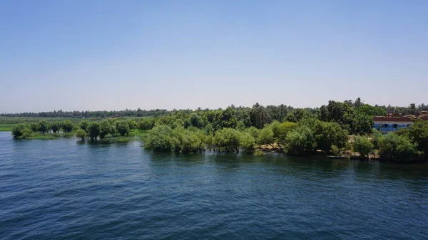 Paisagem Margem Rio Nilo Egito — Fotografia de Stock