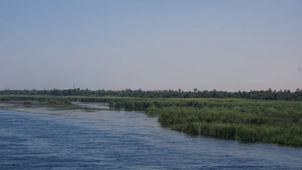 Paisagem Margem Rio Nilo Egito — Fotografia de Stock