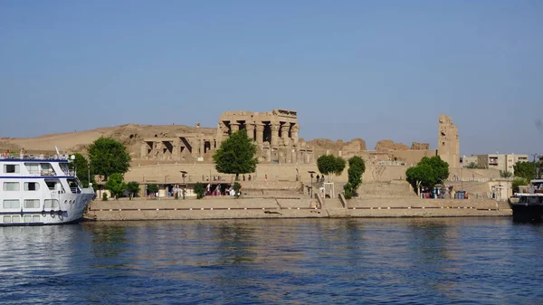 View Komombo Temple Nile River Egypt — стоковое фото