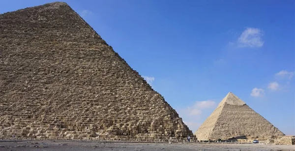 Pyramids Giza Sphinx Egypt Global Tourist Area Wonders World — 图库照片