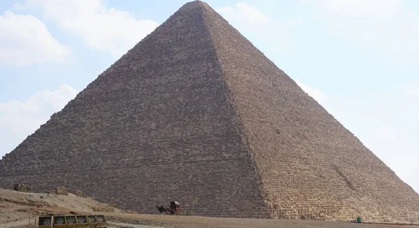 Piramides Van Gizeh Sfinx Van Egypte Een Wereldwijd Toeristisch Gebied — Stockfoto