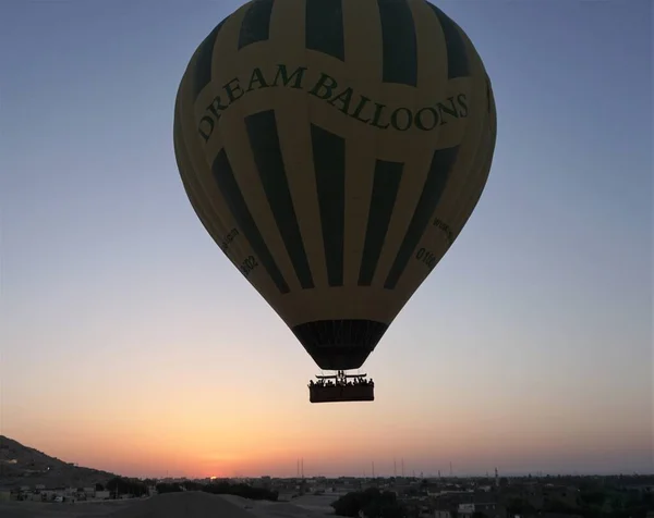 Luxor Egypt July 2022 Balloon Flight Sunrise Luxor — 图库照片