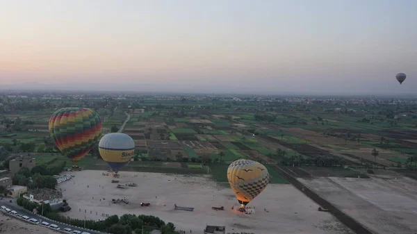 Luxor Ägypten Juli 2022 Ballonfahrt Bei Sonnenaufgang Luxor — Stockfoto