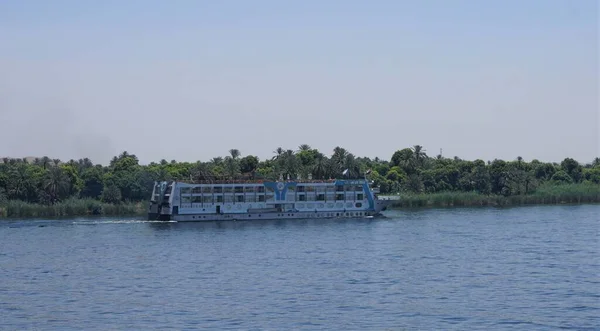 Edfu Egypt July 2022 River Cruise Ship Nile River — Stock Photo, Image