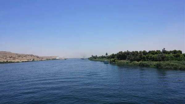 Landscape Banks Nile River Egypt — Stok fotoğraf