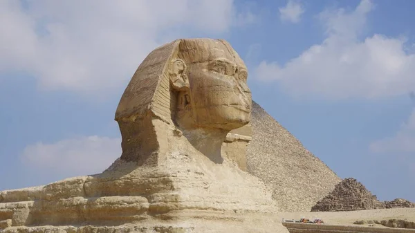 Sphinx Great Pyramid Giza Gizeh Egypt — Foto de Stock