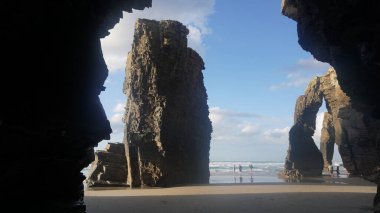 Galiçya 'daki katedrallerin plajlarının manzarası