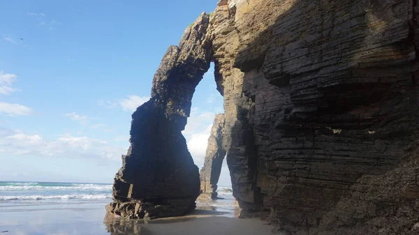 Landscape Beach Cathedrals Galicia — Stockfoto