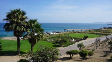 Los Cabos, Baja California del Sur Mexico 'da bir golf sahası manzarası