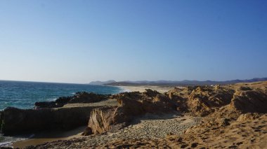 Los Cabos, Baja California del Sur Mexico 'da bir plaj manzarası