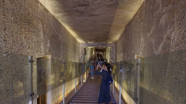 Views Tomb Ramses Iii Valley Kings Luxor Egypt — стоковое фото