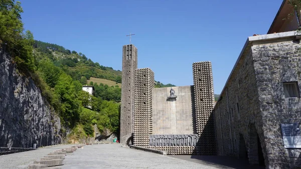 View Sanctuary Arantzazu Basque Country — Stock Fotó