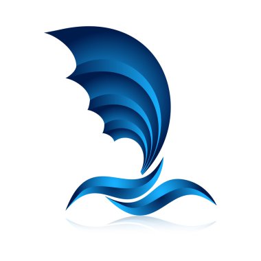 soyut yelken logo tasarım şablonu