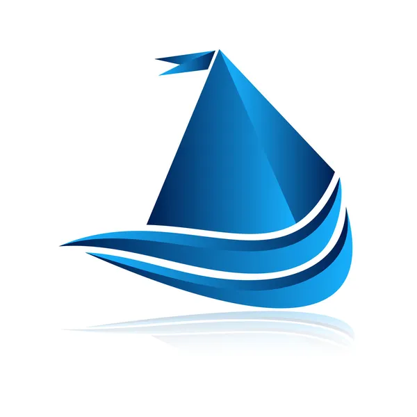 抽象的な帆のロゴのデザイン テンプレート — ストックベクタ