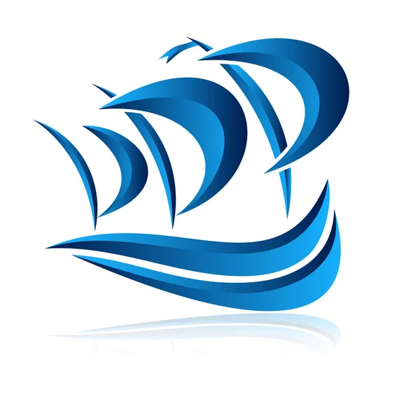 Szablon projektu logo żagiel streszczenie — Wektor stockowy