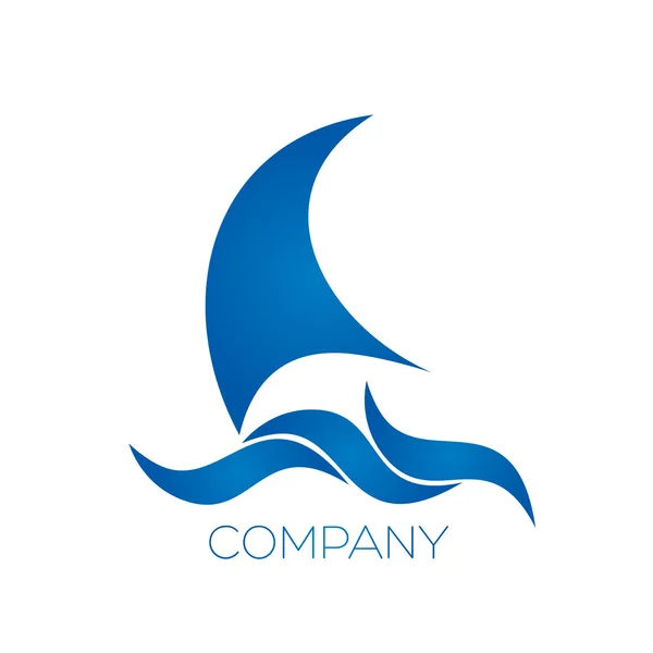 soyut yelken logo tasarım şablonu