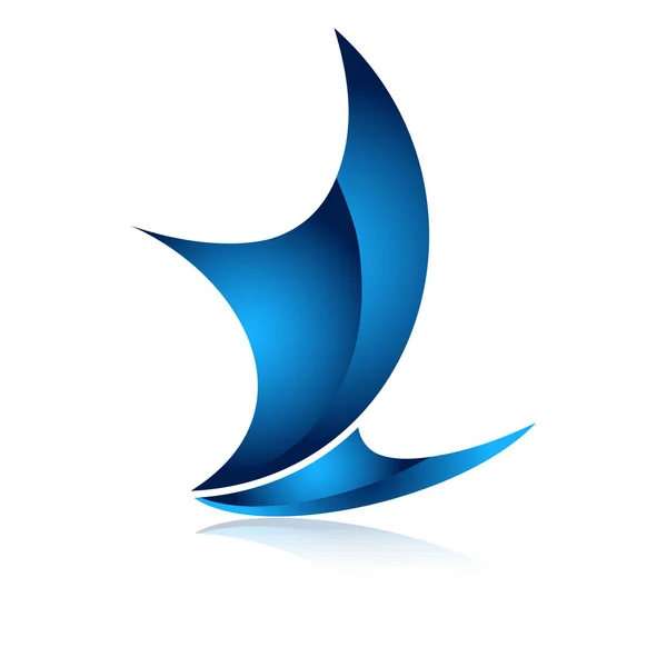 Abstract sail logo design template — Stock Vector