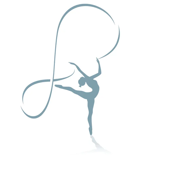 Plantilla de diseño de logo de bailarina de ballet — Archivo Imágenes Vectoriales