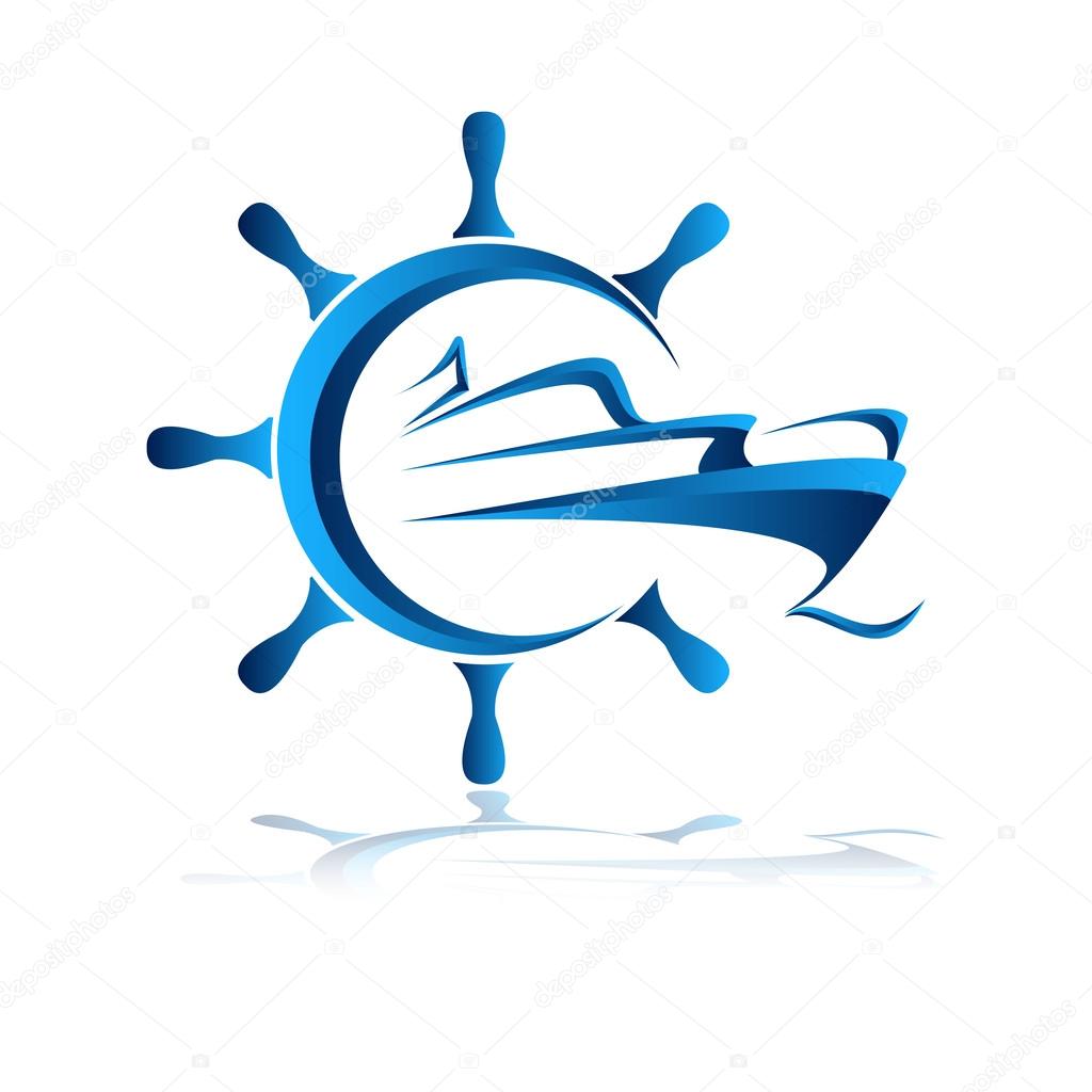 Abstract sail logo design template