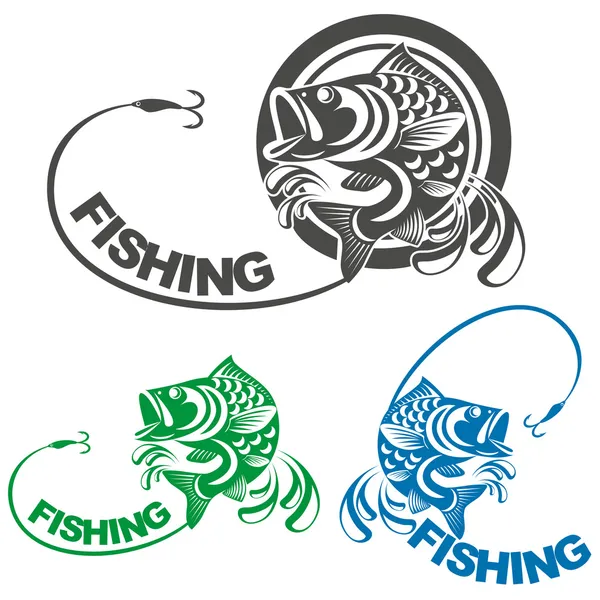 Pesca com logotipo —  Vetores de Stock