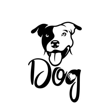 Modern akıllı köpek logosu. Vektör illüstrasyonu