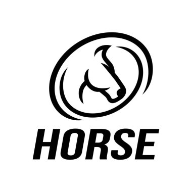 Modern at logosu. Vektör Illustration