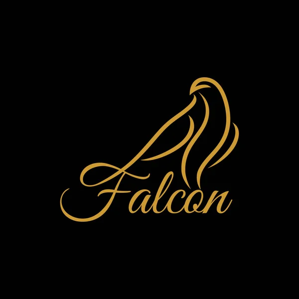 Modern Bird Falcon Logo Vector Illustration — Stockvektor