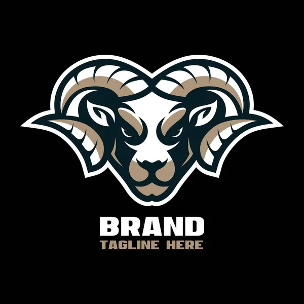 Modern Mascot Head Goat Logo Vector Illustration — Image vectorielle