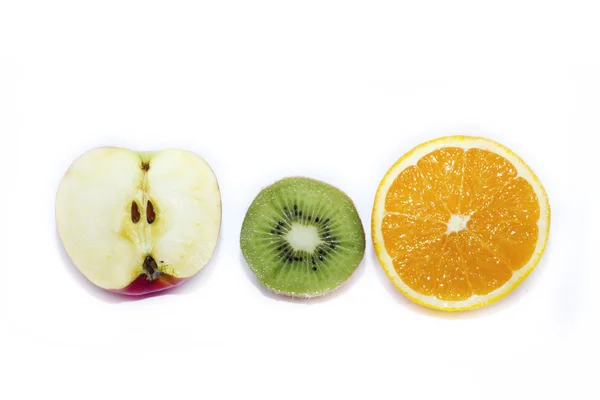 Lime, orange, kiwi,apple — Stock Photo, Image
