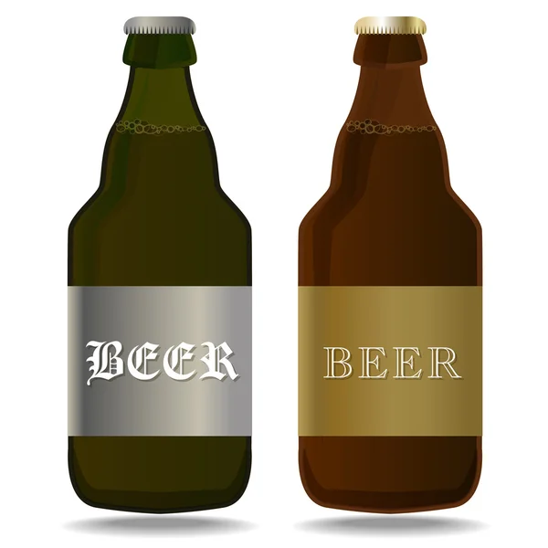 Garrafas de cerveja — Vetor de Stock