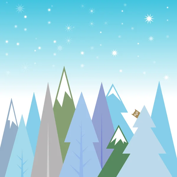 Winter landscape backgrounds — Stock Vector