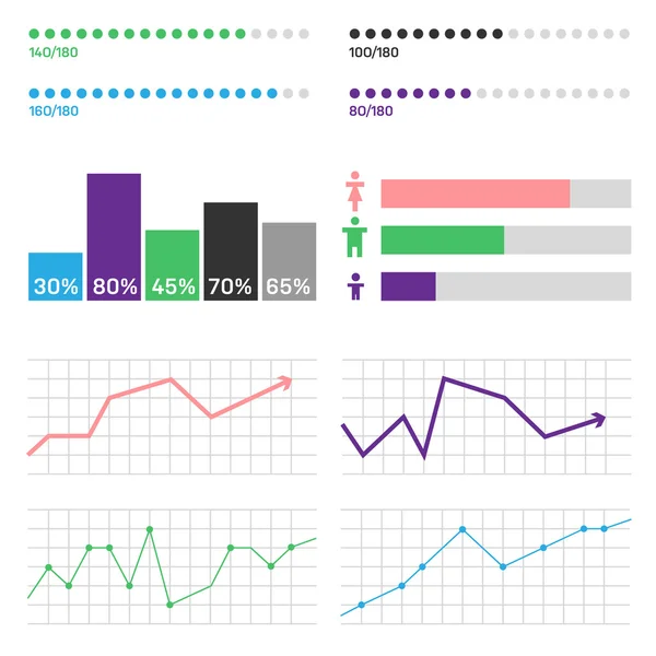 Infografiske undersøgelseselementer – Stock-vektor