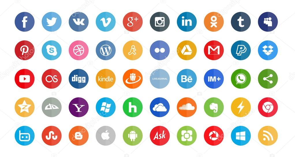 50 social icons