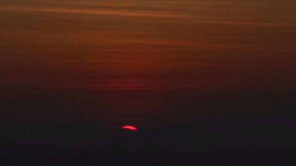 Günbatımında Zaman Kaybı Gün Doğumu Güzel Bulut Gökyüzü Doğa Manzarası — Stok video