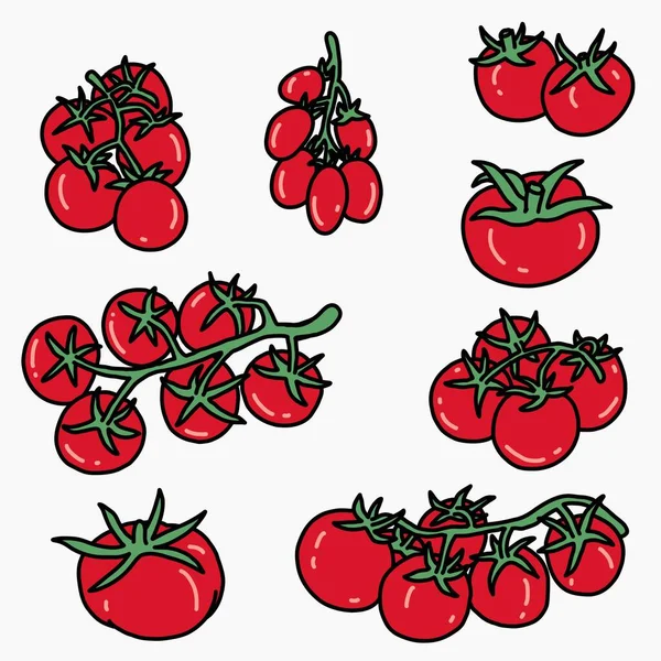 Рисунок Томатных Овощей Рисунке — стоковый вектор