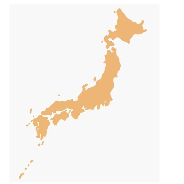 Doodle Dibujo Mano Alzada Japón Mapa — Vector de stock