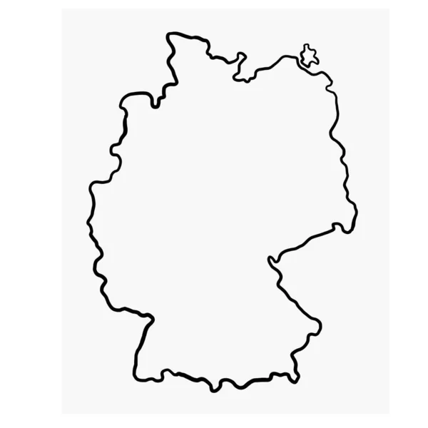 Doodle Freehand Drawing Germany Map — Stock Vector