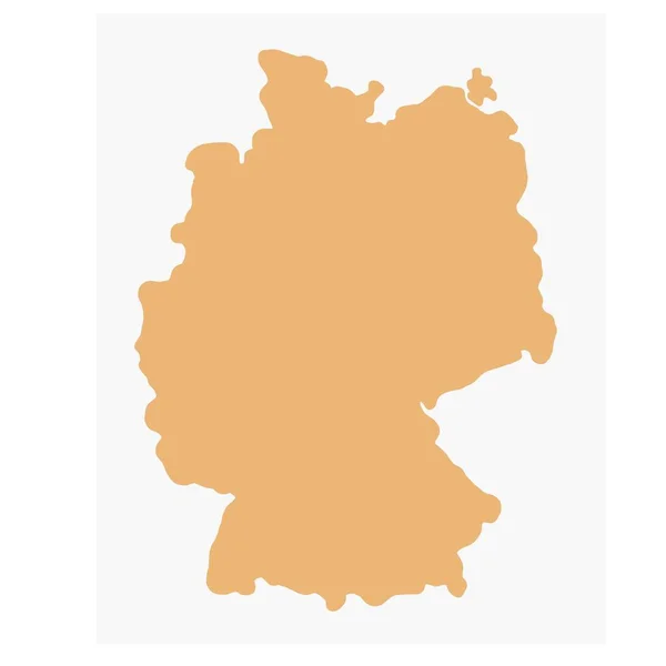 Doodle Gambar Bebas Peta Jerman - Stok Vektor