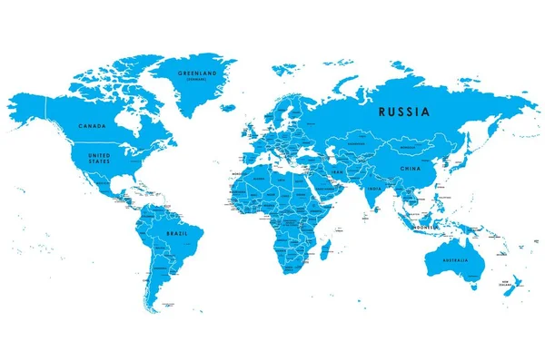 白地に世界地図のスケッチを描く — ストックベクタ