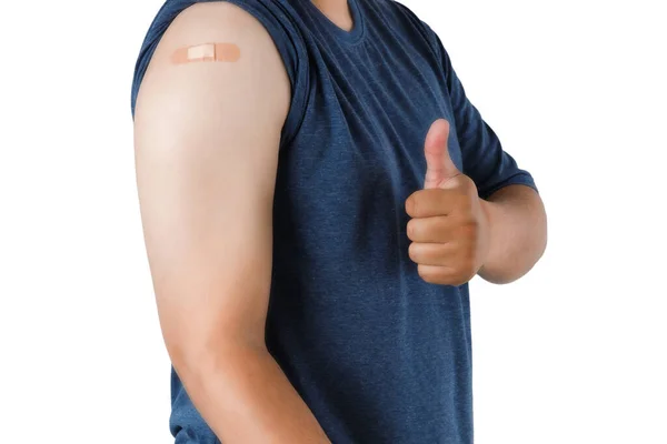 Pasaporte Vacuna Hombre Pandémico Del Coronavirus Después Recibir Una Vacuna — Foto de Stock