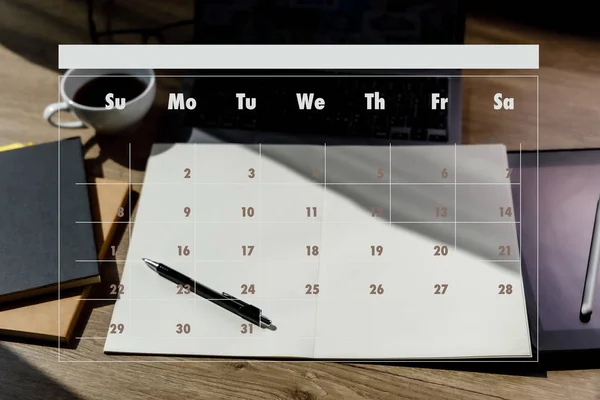 Agenda Aktivitäten Informationen Kalender Veranstaltungen Und Tagungstermine — Stockfoto