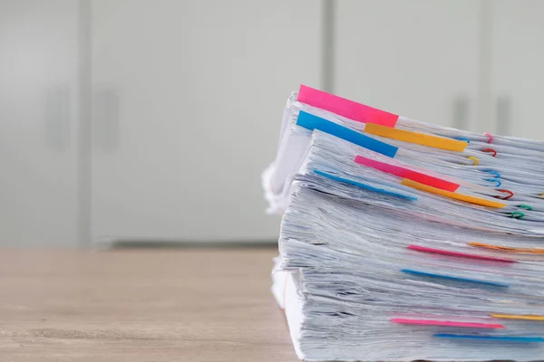 Stack Business Paper Businessman Working Reading Documents Graph Financial Job — Stock fotografie