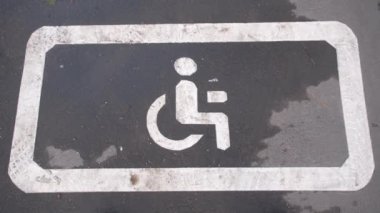 engelli asfalt işareti sembolü arka plan