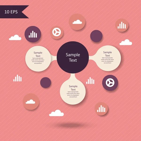 Vektor buntes Metaball-Runddiagramm — Stockvektor